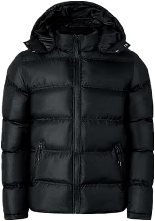 Men's Stand Collar Down Coat Full-Zip Lightweight Puffer Jacket